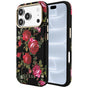 Husă pentru iPhone 17 Pro / iPhone 18 Pro, Guess Blossom Roses Print MagSafe, Neagră