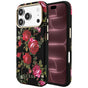 Husă pentru iPhone 17 Pro Max / iPhone 18 Pro Max, Guess Blossom Roses Print MagSafe, Neagră