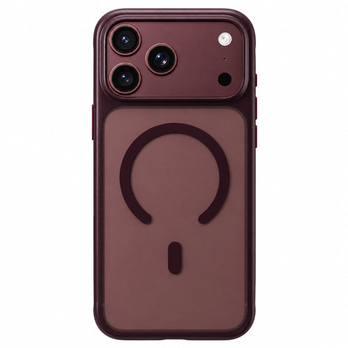 Husă pentru iPhone 17 Pro / iPhone 18 Pro, Blueo Skin Friendly Frosted Anti-Drop MagSafe, Bordo