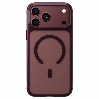 Husă pentru iPhone 17 Pro Max / iPhone 18 Pro Max, Blueo Skin Friendly Frosted Anti-Drop MagSafe, Bordo