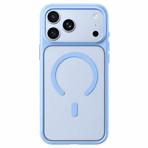 Husă pentru iPhone 17 Pro / iPhone 18 Pro, Blueo Skin Friendly Frosted Anti-Drop MagSafe, Albastră