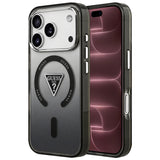 Husă pentru iPhone 17 Pro Max / iPhone 18 Pro Max, Guess IML Gradient Triangle MagSafe, Neagră