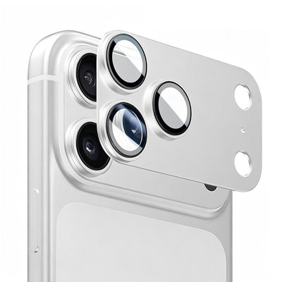Folie protectie camera pentru iPhone 17 Pro, Blueo Integrated Metal Camera Lens Protector, Argintie