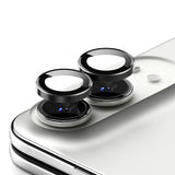 Folie protectie camera pentru iPhone Duo, Ringke Camera Lens Frame Glass, set 2 bucati, Neagra