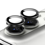 Folie protectie camera pentru iPhone Duo, Ringke Camera Lens Frame Glass, set 2 bucati, Neagra