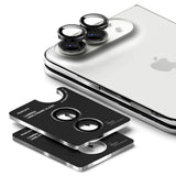 Folie protectie camera pentru iPhone Duo, Ringke Camera Lens Frame Glass, set 2 bucati, Neagra