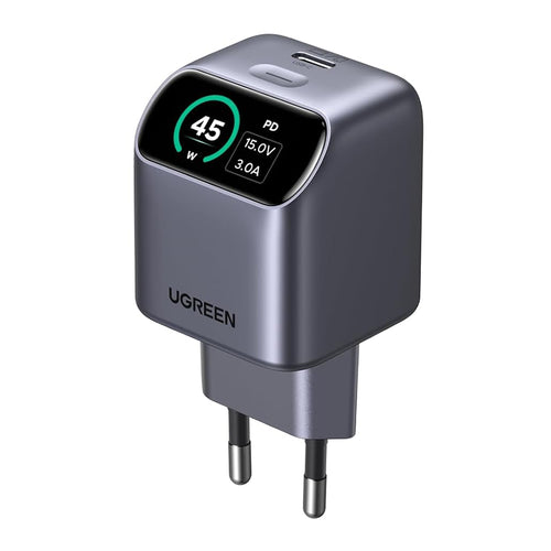 Încărcător de perete Ugreen Nexode Pro X740, Type-C, GaN, Fast Charging, TFT Display, 45W, Gri