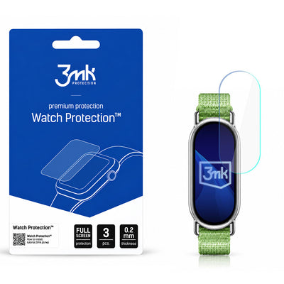 Folie pentru Xiaomi Smart Band 11, 3mk Watch Protection ARC, Transparentă (3 pack)
