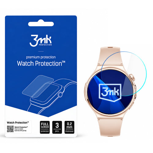 Folie de protecție pentru Huawei Watch GT 4 42mm, 3MK Watch Protection ARC, set 3 buc., Transparentă