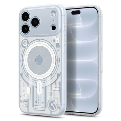Husă pentru iPhone 17 Pro / iPhone 18 Pro, Spigen Ultra Hybrid MagFit C11 Element, Albă