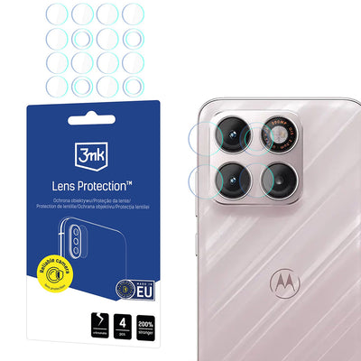 Folie protectie camera pentru Motorola Edge 70 Plus, 3MK Lens Protection, set 4 bucati, Transparenta