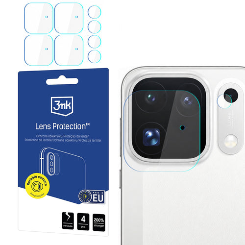 Folie protectie camera pentru Oppo Find X10 Pro Max, 3mk Lens Protection, set 4 bucati, Transparenta