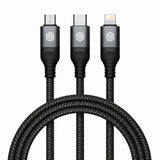 Cablu 3-in-1 USB la USB-C, Lightning, Micro-USB Nillkin Swift Pro, 60W, 1.5m, Negru