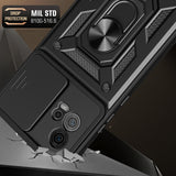 Husa pentru Motorola Moto G72, Techsuit CamShield Series, albastru