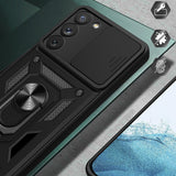 Husa pentru Samsung Galaxy S22 5G, Techsuit CamShield Series, albastru