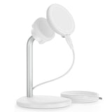 Incarcator wireless ESR HaloLock Shift, Stand cu Removable Magnetic Pad, MagSafe Compatible, alb