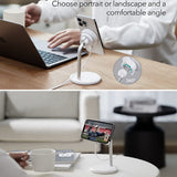 Incarcator wireless ESR HaloLock Shift, Stand cu Removable Magnetic Pad, MagSafe Compatible, alb