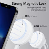 Incarcator wireless ESR HaloLock Shift, Stand cu Removable Magnetic Pad, MagSafe Compatible, alb