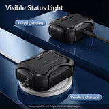 Husa casti pentru AirPods Pro 1/2, ESR, Cyber Armor Tough Case Halolock, alb