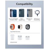 Incarcator wireless 3in1 ESR HaloLock, pentru iPhone MagSafe, AirPods Pro si Apple Watch, cu Detasabil Watch Charger, alb