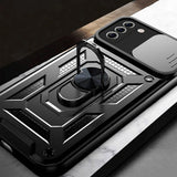 Husa pentru Samsung Galaxy S21 FE 5G, Techsuit CamShield Series, albastru