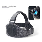 Techsuit GoPro Holder (JX-003), Headband cu magnetic Base, Gri