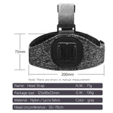 Techsuit GoPro Holder (JX-003), Headband cu magnetic Base, Gri
