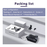 Techsuit Camera Holder (JX-002), pentru GoPro cu magnetic Base, Chest Wear, Gri
