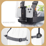 Techsuit Camera Holder (JX-002), pentru GoPro cu magnetic Base, Chest Wear, Gri