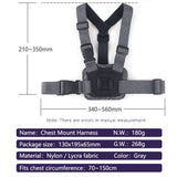 Techsuit Camera Holder (JX-002), pentru GoPro cu magnetic Base, Chest Wear, Gri