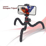 Techsuit Octopus Tripod (JX-004), pentru Phone and GoPro Action Camera, portabil, Flexible, Negru