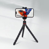 Techsuit Octopus Tripod (JX-004), pentru Phone and GoPro Action Camera, portabil, Flexible, Negru