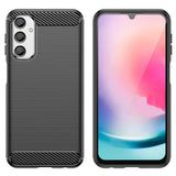 Husa pentru Samsung Galaxy A24, Techsuit Carbon Silicone, negru