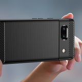 Husa pentru Google Pixel 7a, Techsuit Carbon Silicone, albastru