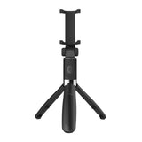 Selfie stick Techsuit (L01s), Tripod Stable Mount cu Brat extensibil, Bluetooth Telecomanda, 70cm, negru