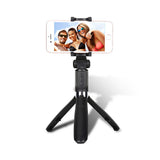 Selfie stick Techsuit (L01s), Tripod Stable Mount cu Brat extensibil, Bluetooth Telecomanda, 70cm, negru
