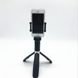 Selfie stick Techsuit (L01s), Tripod Stable Mount cu Brat extensibil, Bluetooth Telecomanda, 70cm, negru