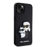 Husa Karl Lagerfeld compatibila cu iPhone 14 Pro, TPU, piele ecologica Saffiano, Negru