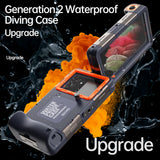 ShellBox Diving Waterproof Professional Case, pentru Phones cu max. 6.8, IPX8, 15m Deep + 1h Underwater Time, Negru