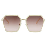 Ochelari de soare Techsuit Sunglasses Polarised PC (191), polarizati, UV400, bej / portocaliu