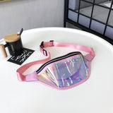 Techsuit Casual Waist Bag (CWB2), Transparent, cu Belt pentru Recreational Activity, Fitness, Albastru
