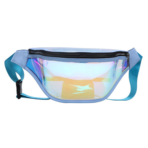 Techsuit Casual Waist Bag (CWB2), Transparent, cu Belt pentru Recreational Activity, Fitness, Albastru