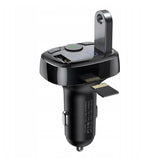 Modulator FM Baseus si Incarcator auto S-09A (CCMT000001), T Typed, 2xUSB-A cu Afisaj LED, negru
