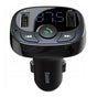 Modulator FM Baseus si Incarcator auto S-09A (CCMT000001), T Typed, 2xUSB-A cu Afisaj LED, negru