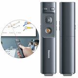 Baseus Wireless Laser Pointer (Acfyb-0G), cu Telecomanda Infrared System, pentru Windows/mac, Magnet Design, Gri
