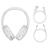Casti wireless Baseus Encok D02 Pro (NGTD010302), Over Ear Design, Reducere zgomot, Bluetooth V5.3, alb