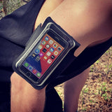 Techsuit Sports Armband (TH10), cu Velcro, pentru Phones, max 6.5, Black / Gri