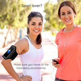 Techsuit Sports Armband (TH20), cu Velcro, pentru Phones, max 6.8, Albastru