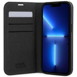 Husa tip carte Karl Lagerfeld compatibila cu iPhone 14 Pro, TPU, piele ecologica Saffiano, microfibra, Negru
