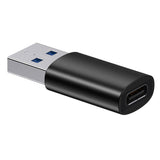 Adaptor Baseus OTG Adapter Ingenuity Series (ZJJQ000101), USB 3.1 to Type-C, Aluminium Alloy, 10Gbps, Negru